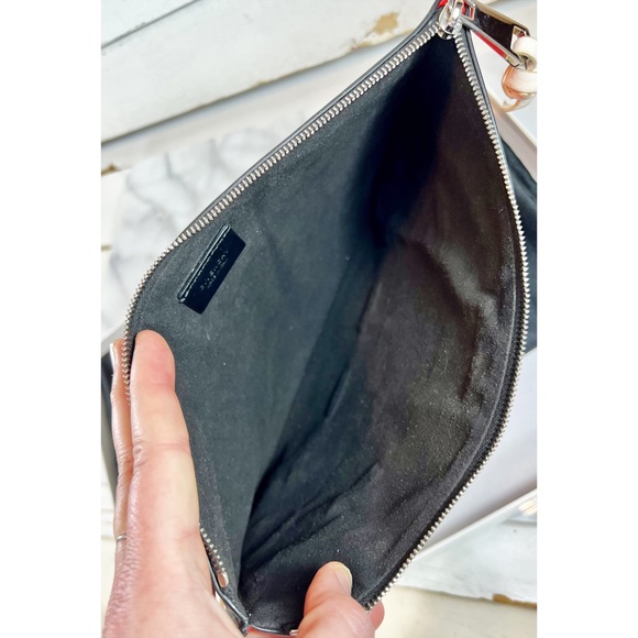 Givenchy Couture Large Rare Red, White & Navy Stitched Logo Pouch/Clutch - Picture 5 of 9